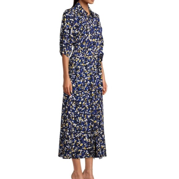 $485 Ginger and Smart Terrazzo Crepe Printed Silk Blend Shirt Dress Size 6 NWT - Picture 3 of 9